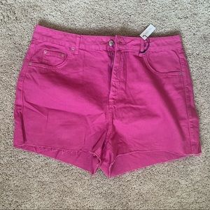 Pink high waisted mom jeans